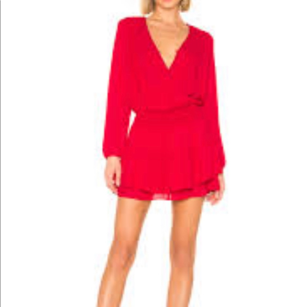 Krisa red mini dress